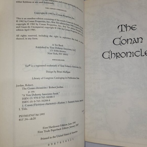 Robert Jordan The Conan Chronicles 2007 Trade Paperback Book Tor Fantasy - Picture 2 of 2